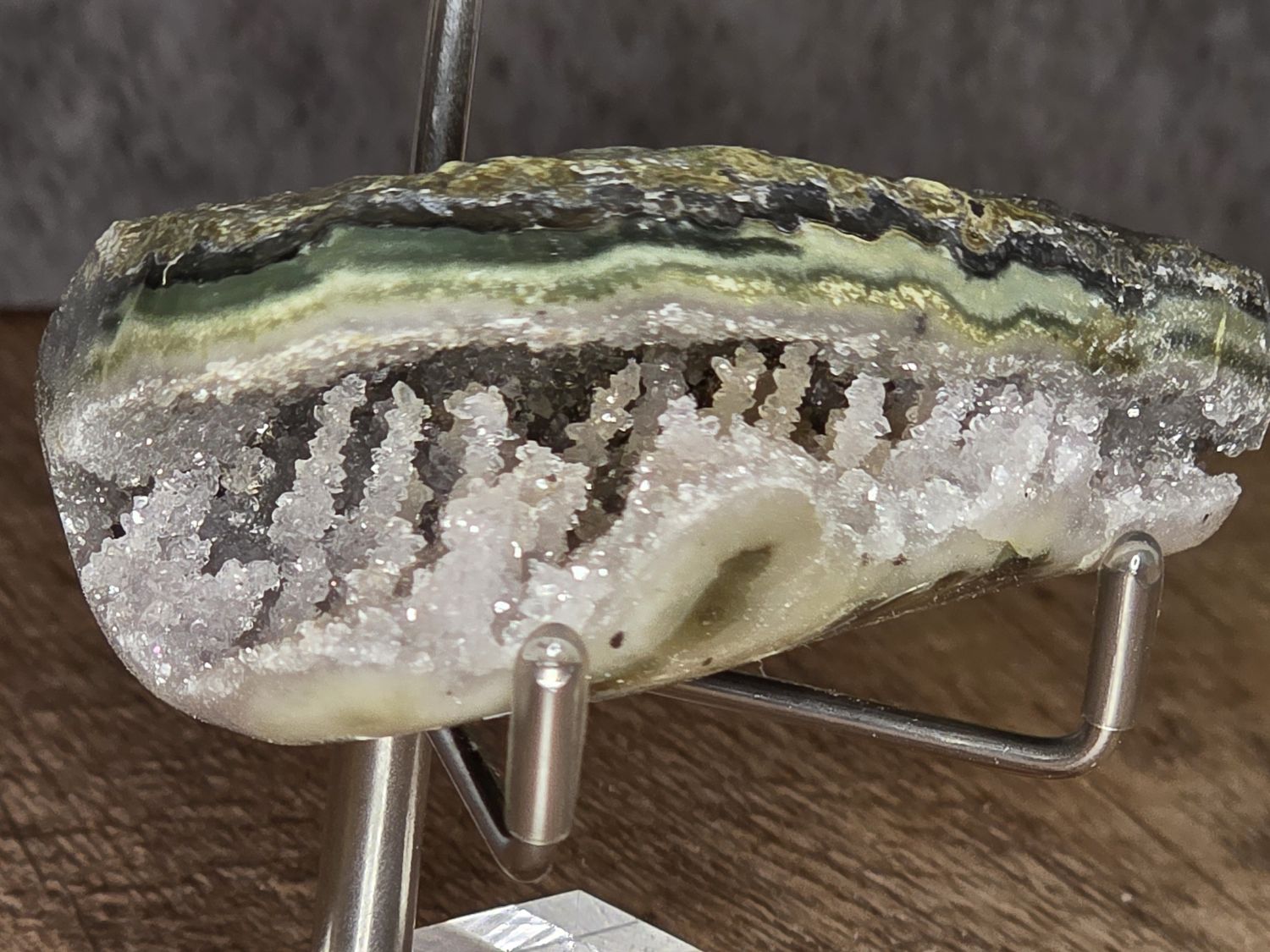 Druzy Quartz Geode, w/stalactites!