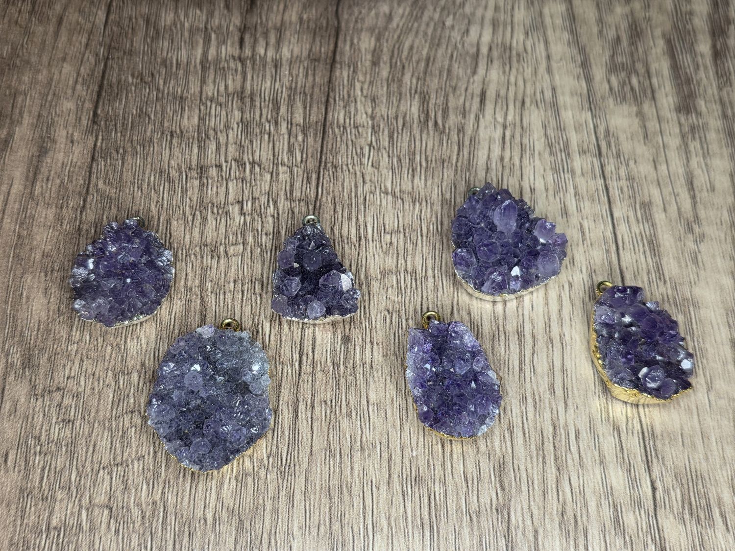 Amethyst Flower pendants