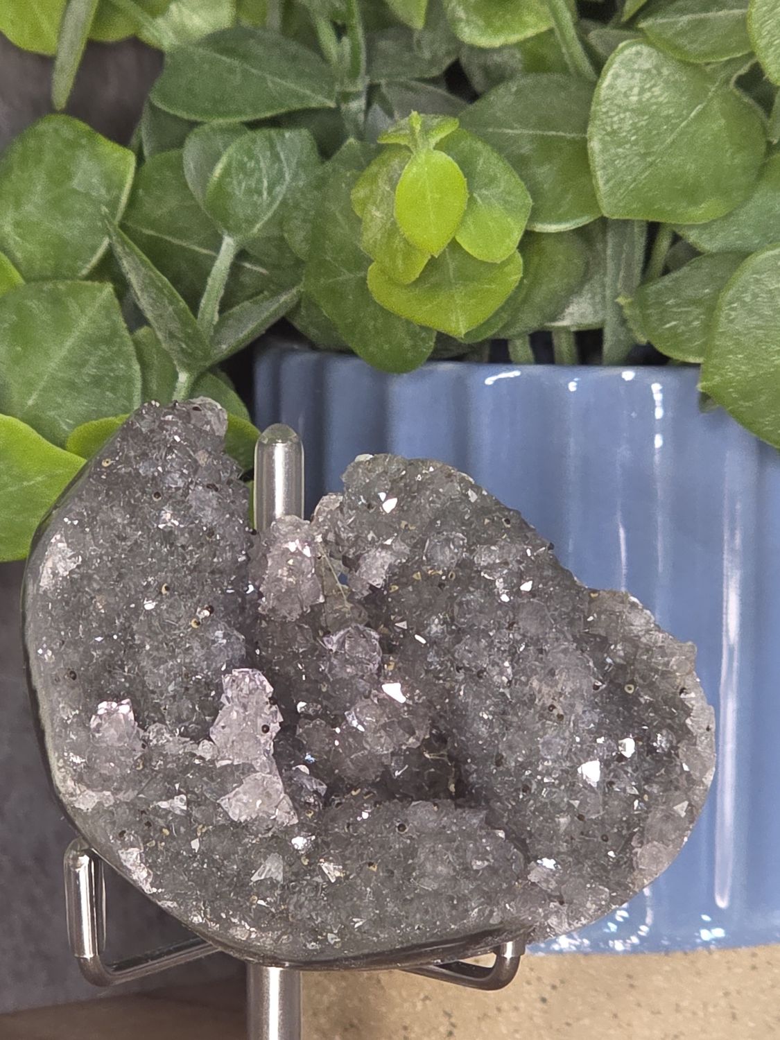 Grey Amethyst w/polished base