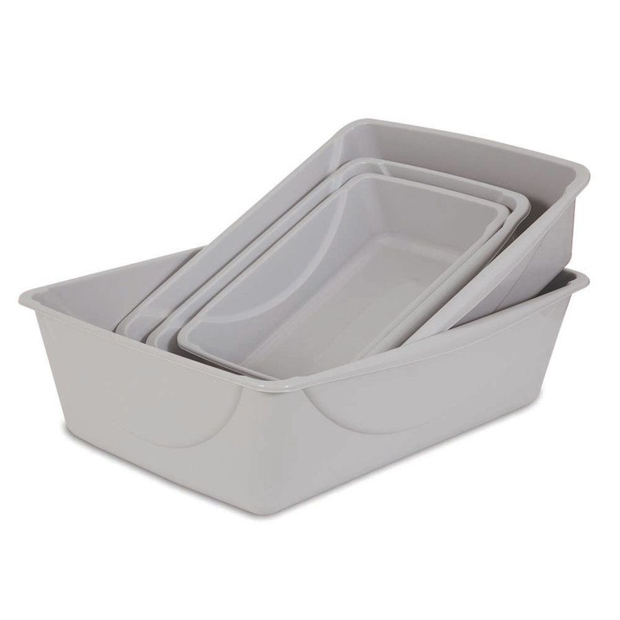 Petmate Basic Cat Litter Pan Mouse Gray, 1ea/SM