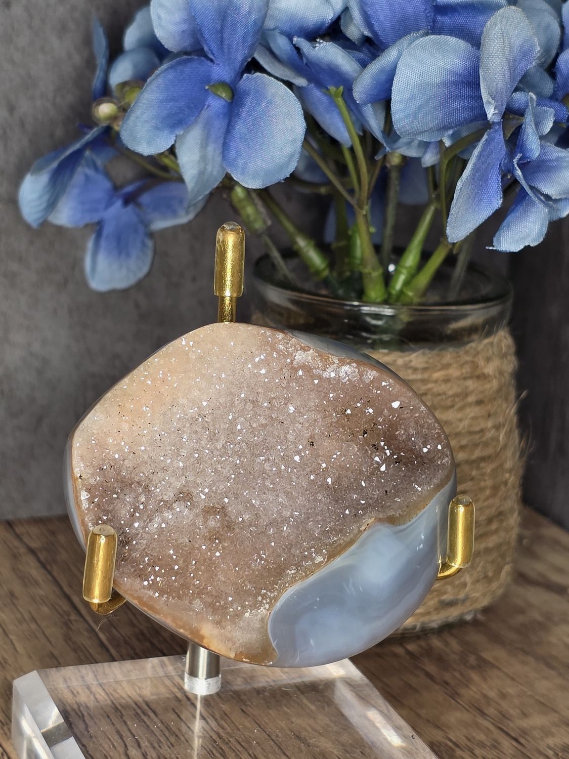 Druzy Amethyst w/polished sides