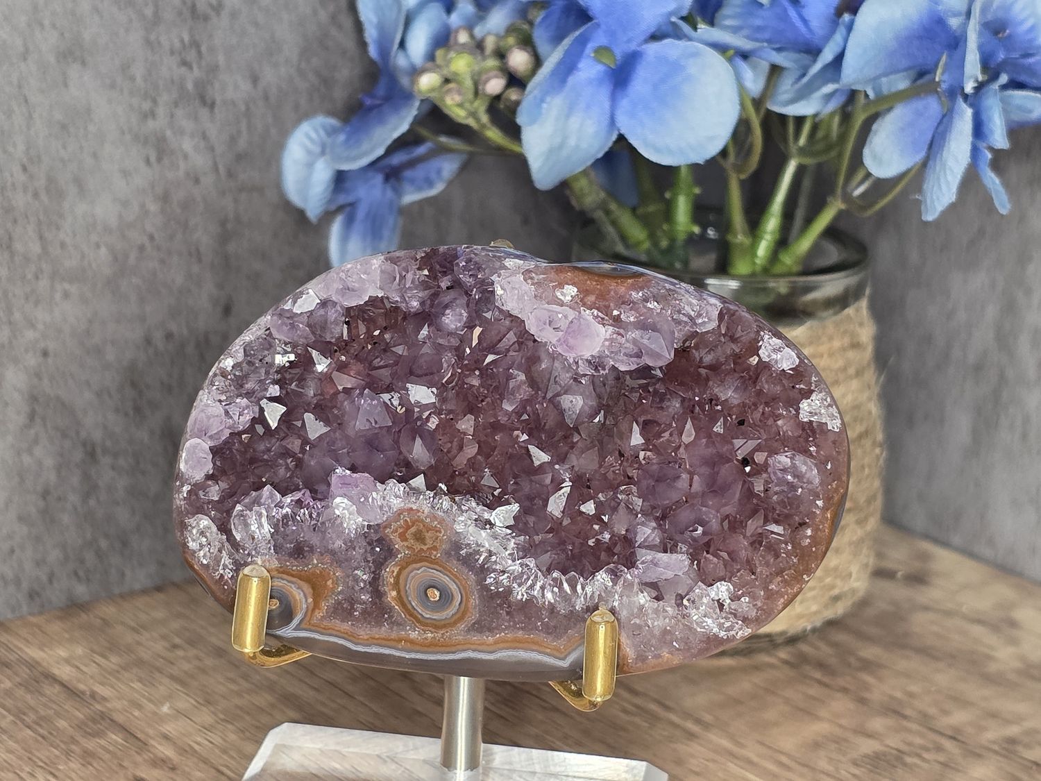 Purple amethyst w/polished sides #12