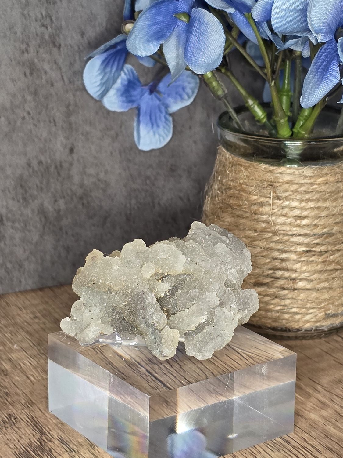 Chalcedony on acrylic stand