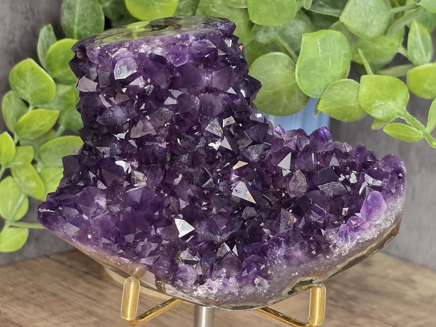 Purple Amethyst w/polished stalactite #7