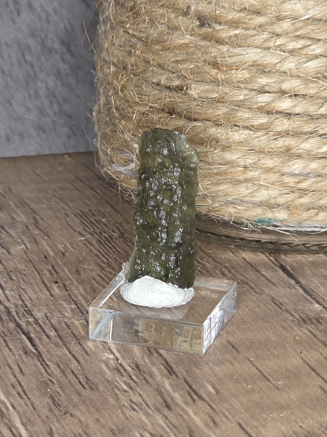 Moldavite #5.  Includes base!