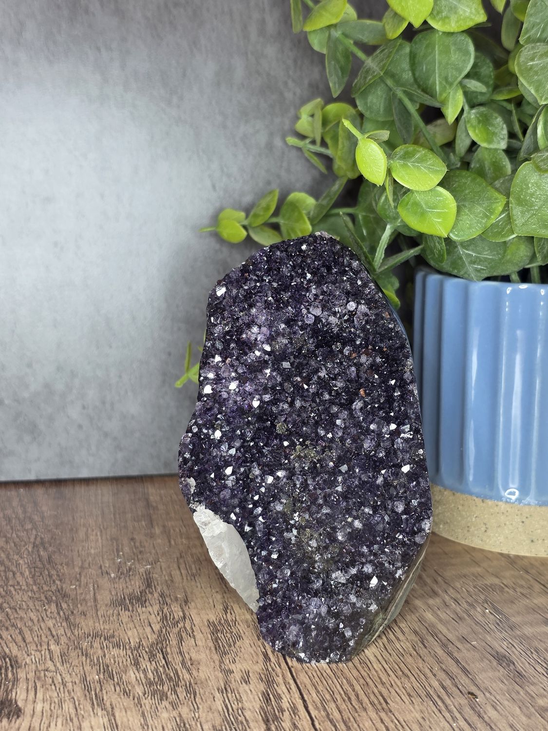 Purple Amethyst w/Calcite, cathedral