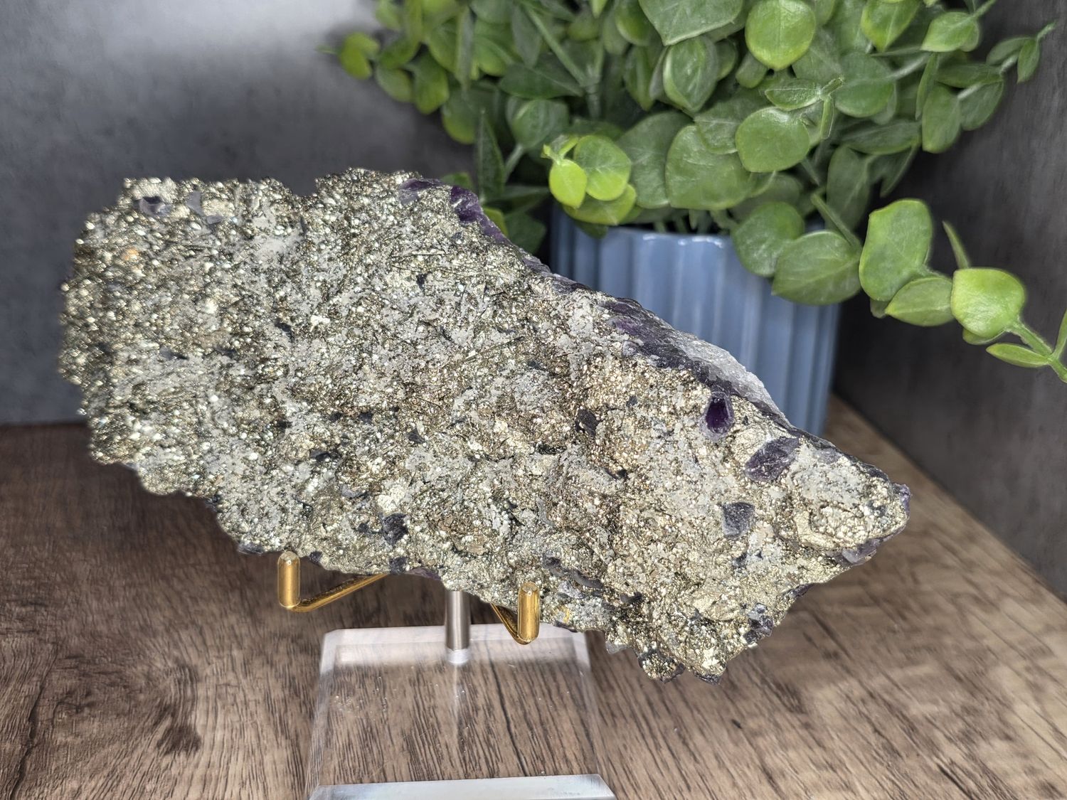 Amethyst w/Pyrite &amp; Chalcopyrite