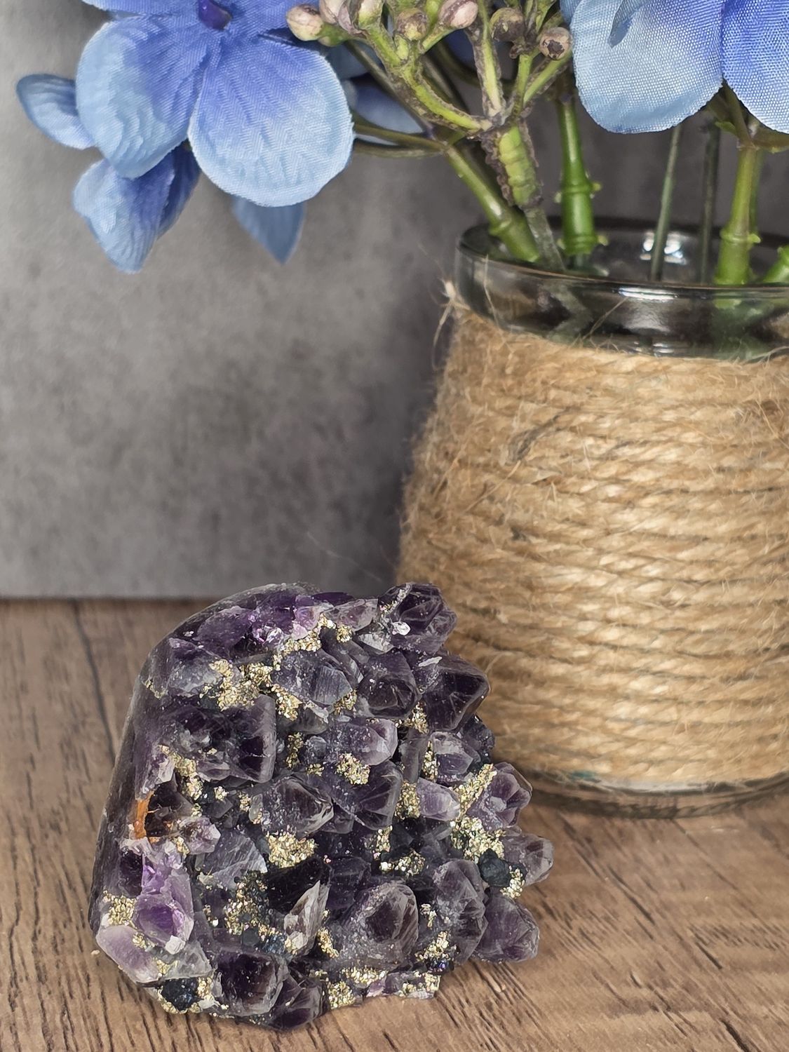 Amethyst w/Pyrite  &amp; Chalcopyrite.   #3