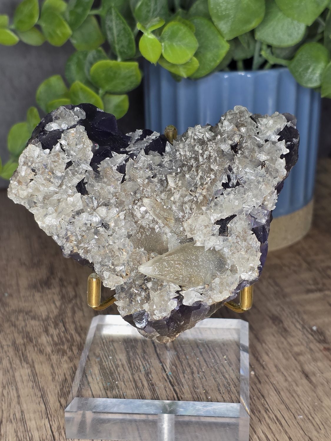 Cubic Fluorite w/Calcite
