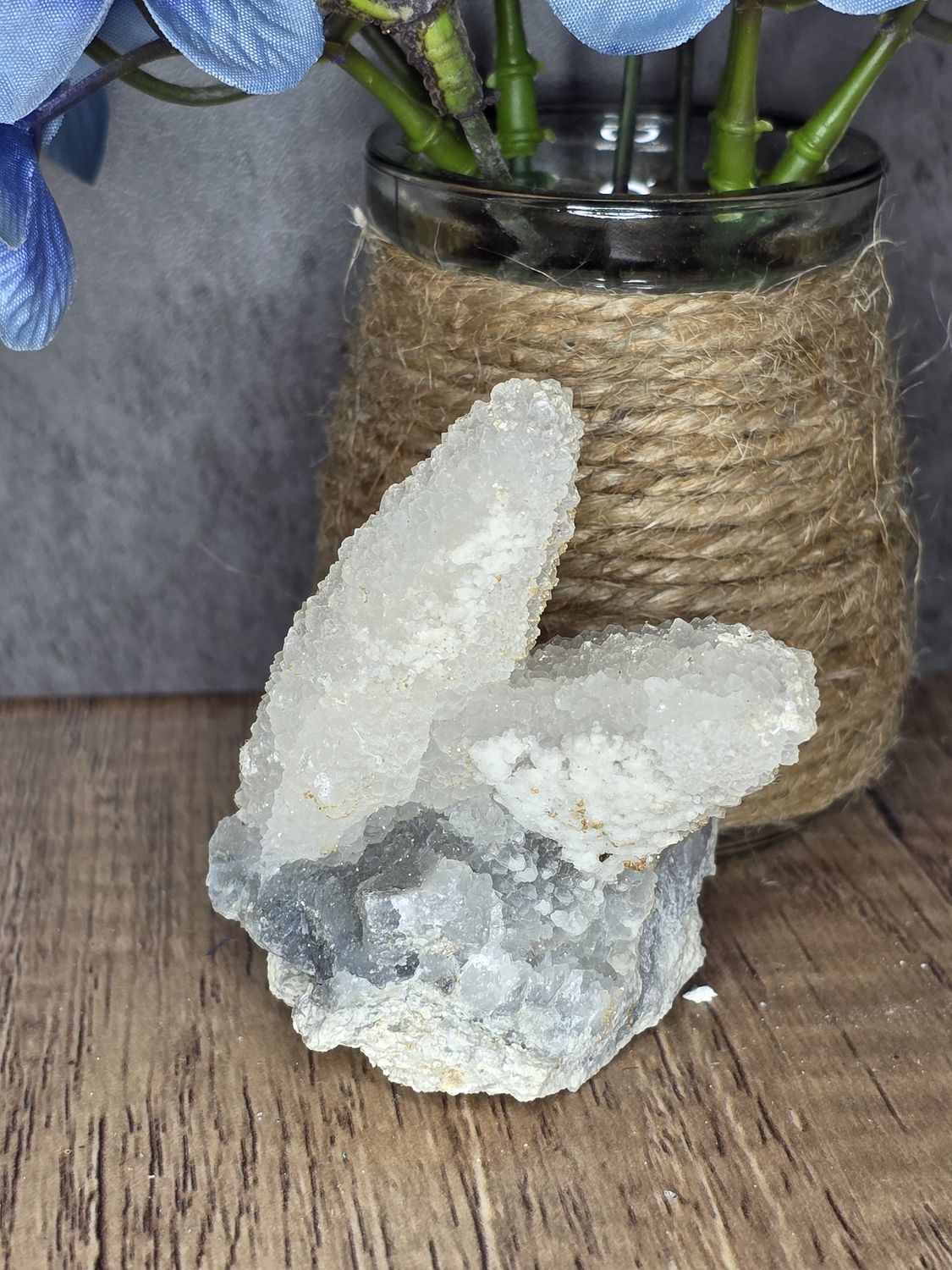 Quartz on Calcite.  Great piece!