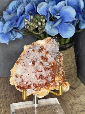 Vanadinite w/Quartz
