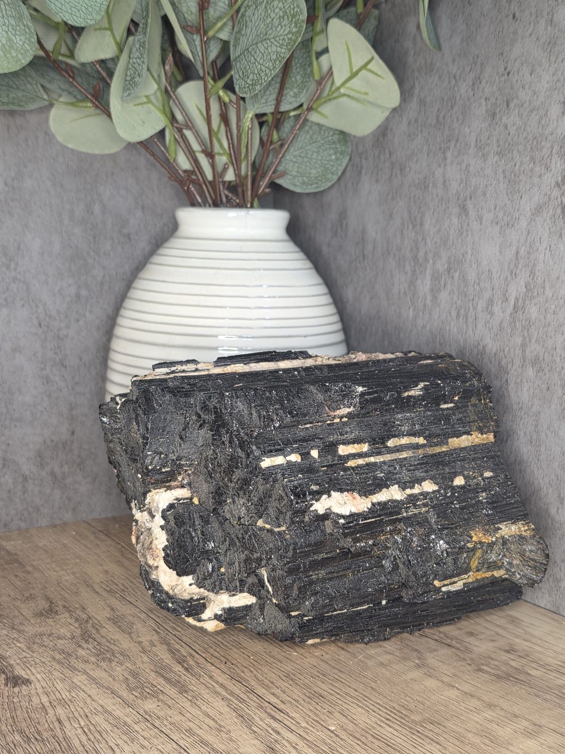 Massive Black Tourmaline.  Amazing piece!