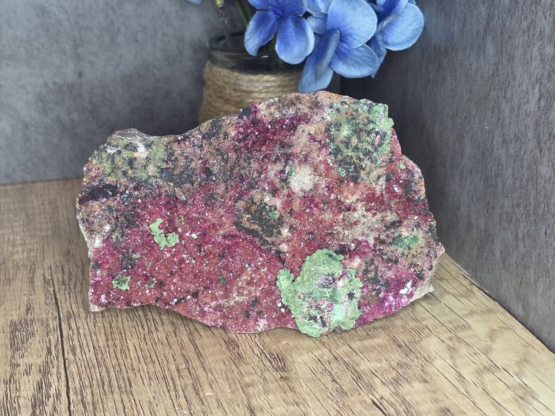 Large Cobalt Calcite w/Malachite