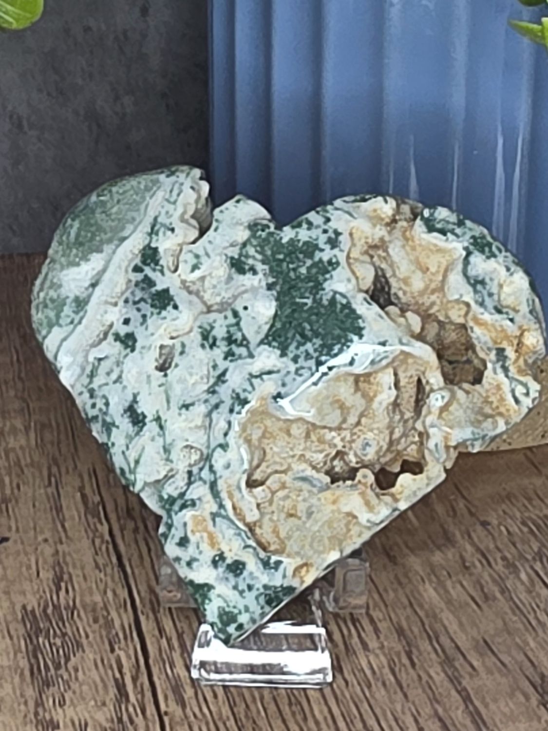 Moss Agate heart