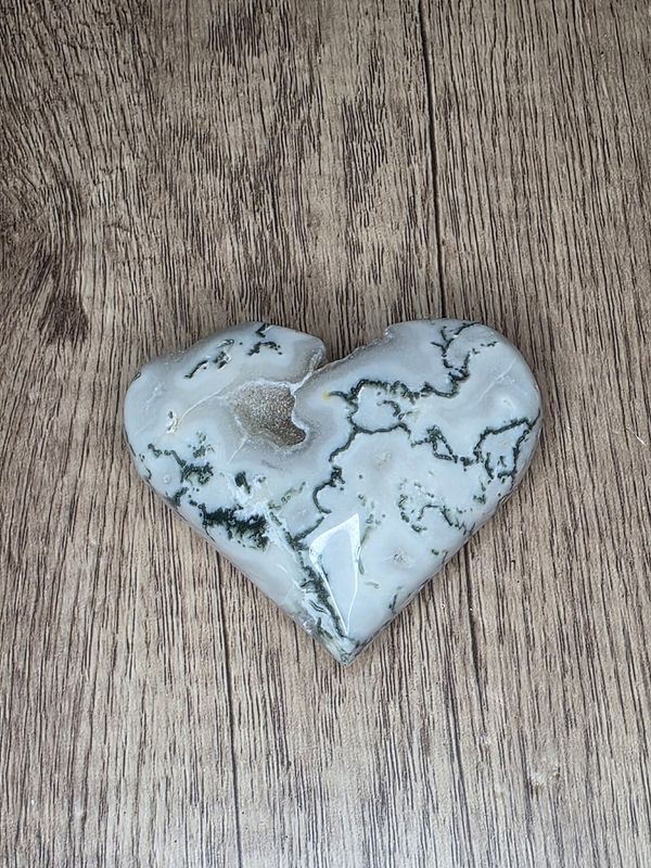 Moss Agate Heart #2