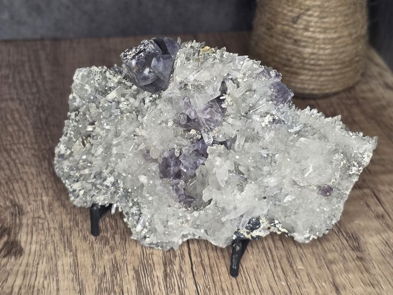 Purple Fluorite w/Quartz &amp; Arsenopyrite