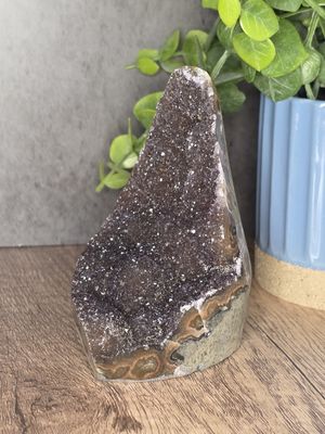 Amethyst w/free standing cut base #3