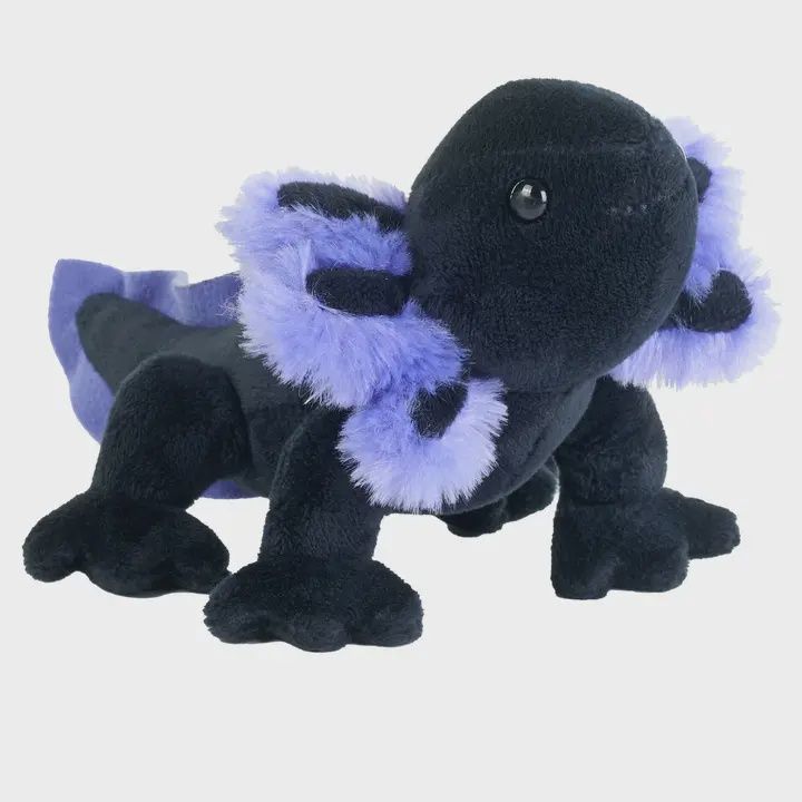 Pocketkins-Eco-Axolotl Black Stuffed Animal 5"