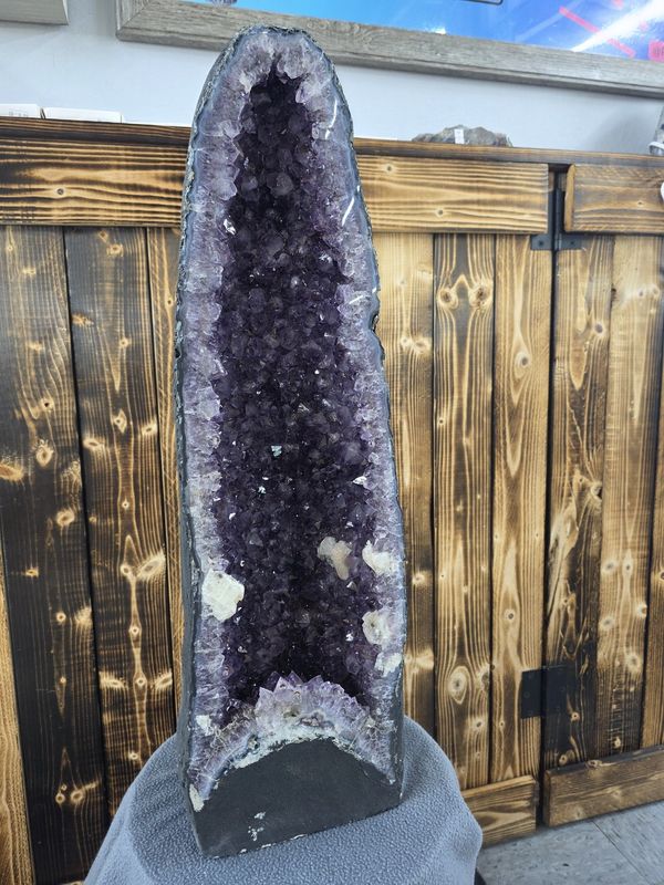 Amethyst cathedral w/Calcite #3