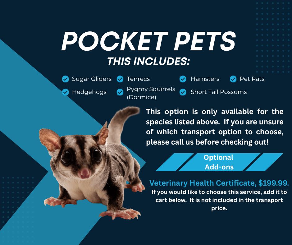 Pocket Pets, Transport, Choose: 1 - 500 Miles