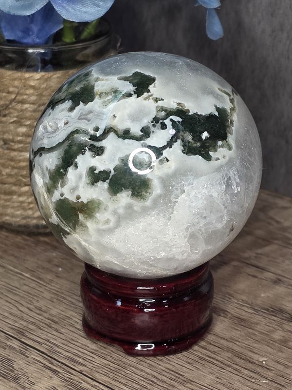 Moss Agate polished sphere