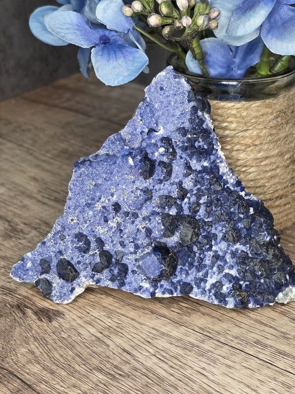 Amazing Blueberry Fluorite.  Includes stand!