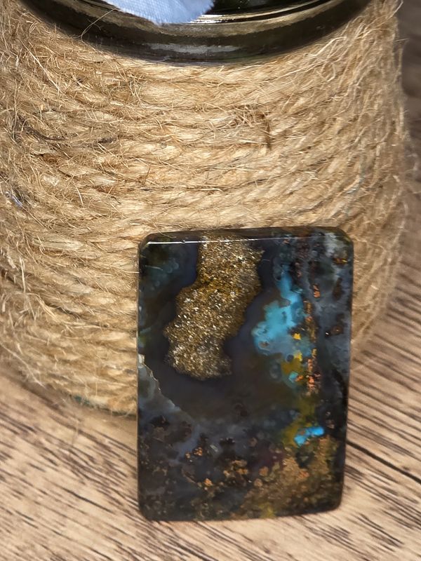 AMAZING Blue Indonesian Opalized Wood, cabochon