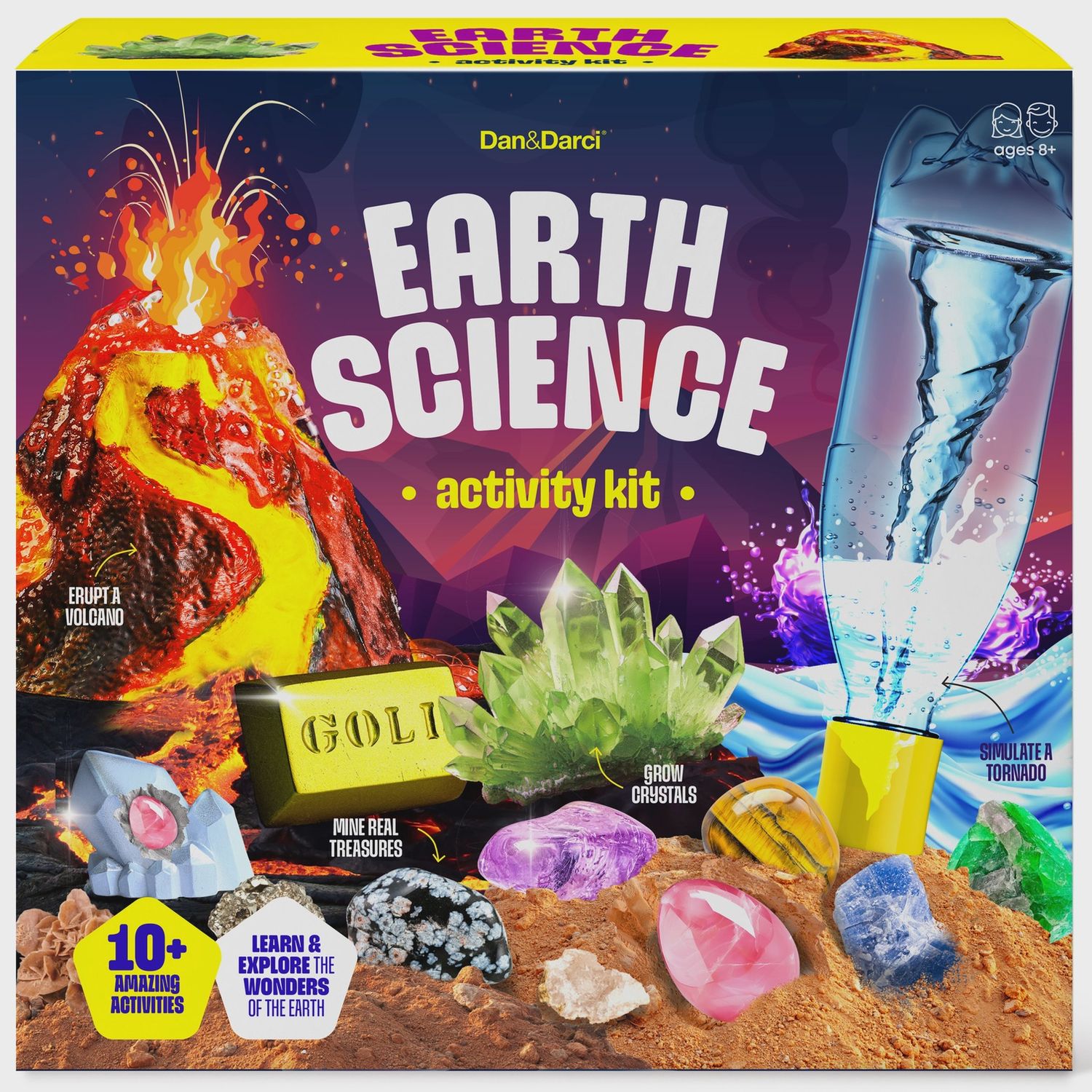 Earth Science Kit For Kids - Volcano Tornado Experiments Kit