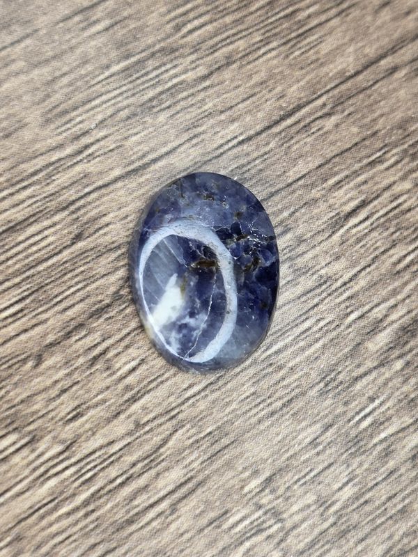 Blue Scapolite, cabochon