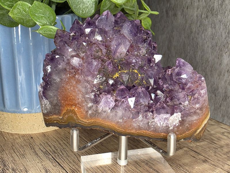 Purple Amethyst w/polished stalactite #10