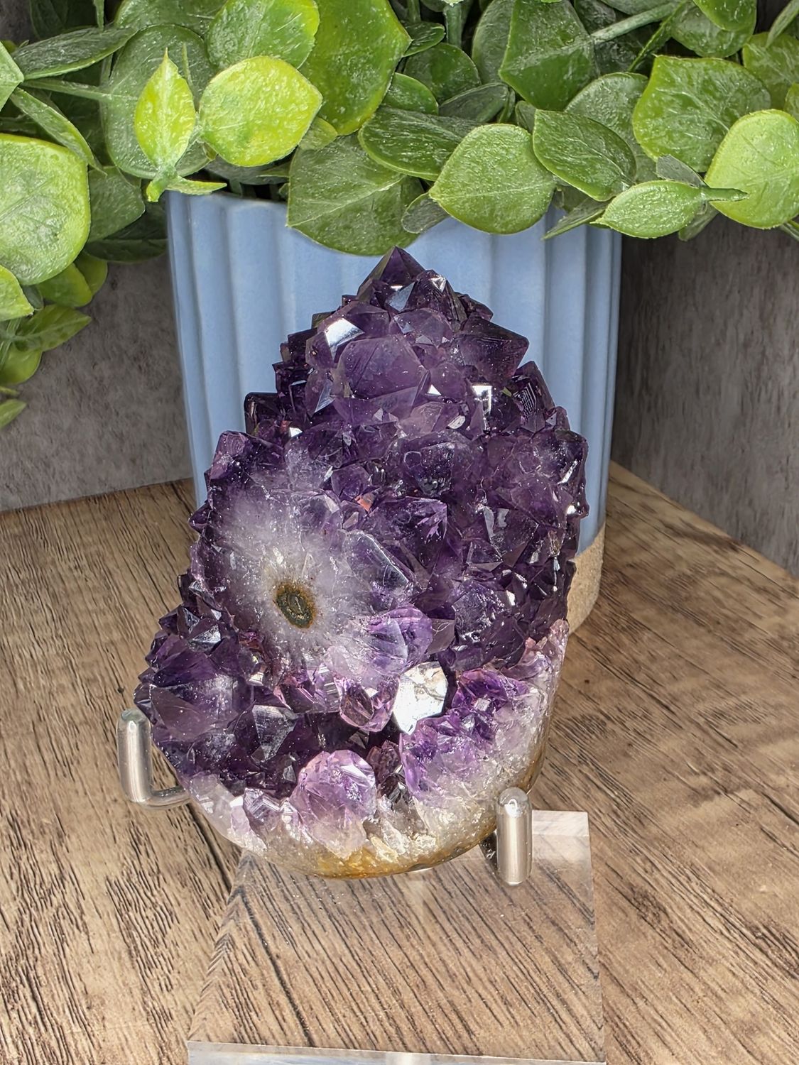 Purple Amethyst w/polished stalactite #3
