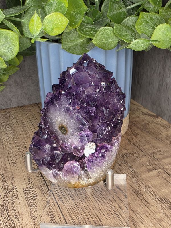 Purple Amethyst w/polished stalactite #3