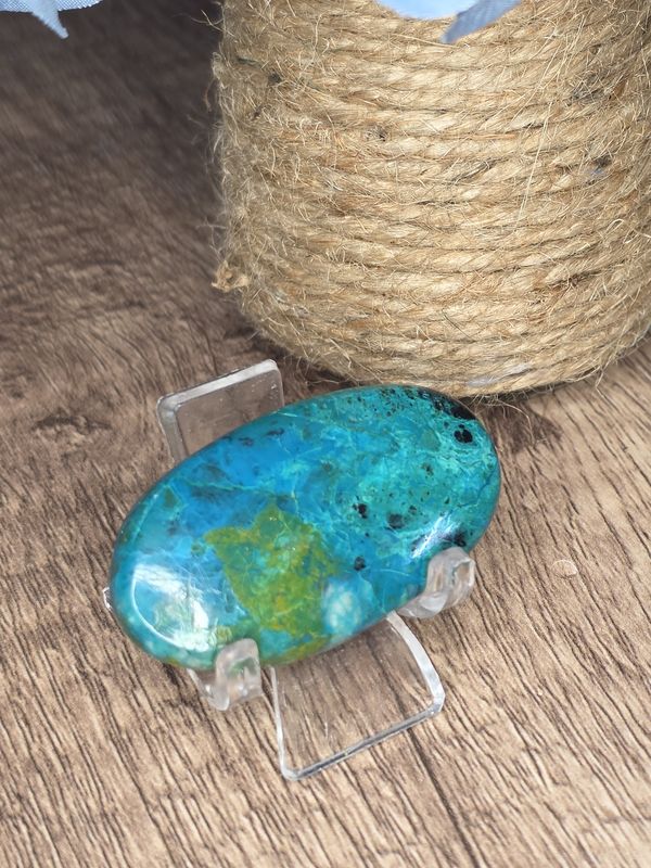 Shattuckite &amp; Malachite, cabochon