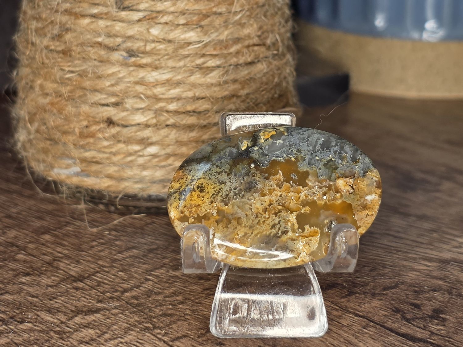 Plume Agate, cabochon #2