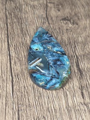 Chrysocolla Native Copper, cabochon