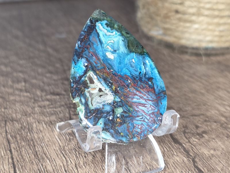 Chrysocolla &amp; Native Copper, cabochon #2