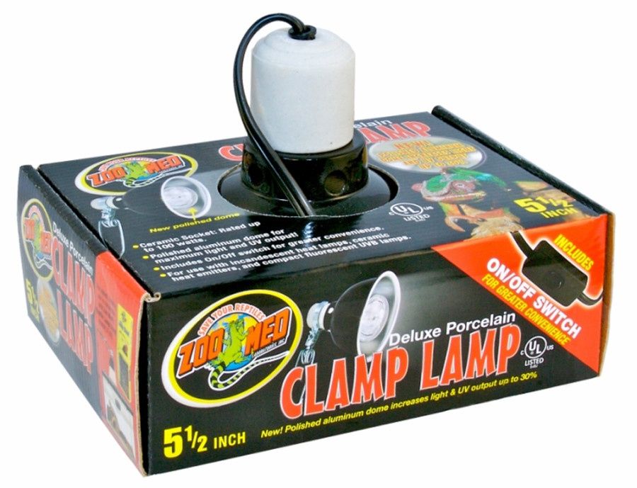 Deluxe Porcelain Clamp Lamp, Choose: 5.5"
