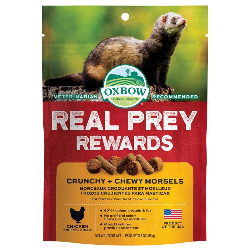 Oxbow Animal Health Real Prey Rewards Crunchy &amp; Chewy Ferret Treat
