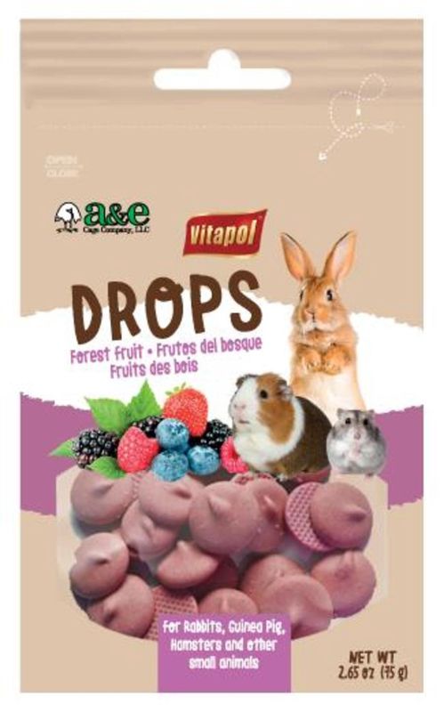 A &amp; E Cages Vitapol Drops Small Animal Treats Forest Fruit, 1ea/2.65 oz