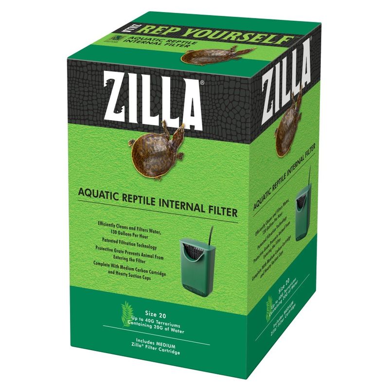 Zilla Aquatic Reptile Internal Filter, 1ea/20 gal