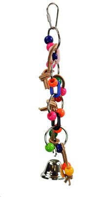 A &amp; E Cages Plastic Chain with Leather and Ball Bird Toy