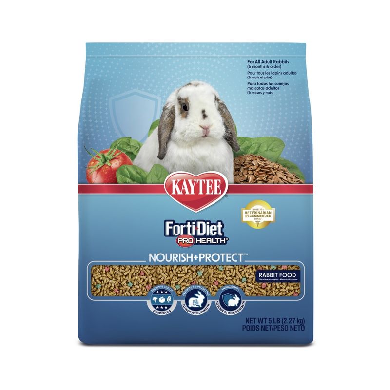 Kaytee Forti-Diet Pro Health Nourish + Protect Adult Rabbit Food Timothy Hay, 1ea/5 lb