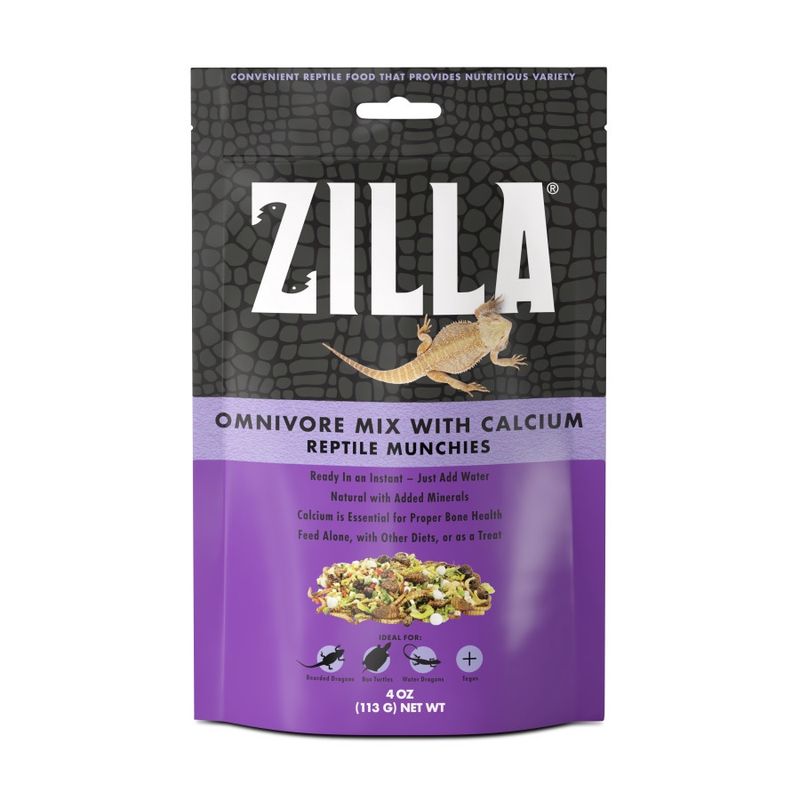 Zilla Reptile Munchies, Omnivore Mix with Calcium 1ea/4 oz