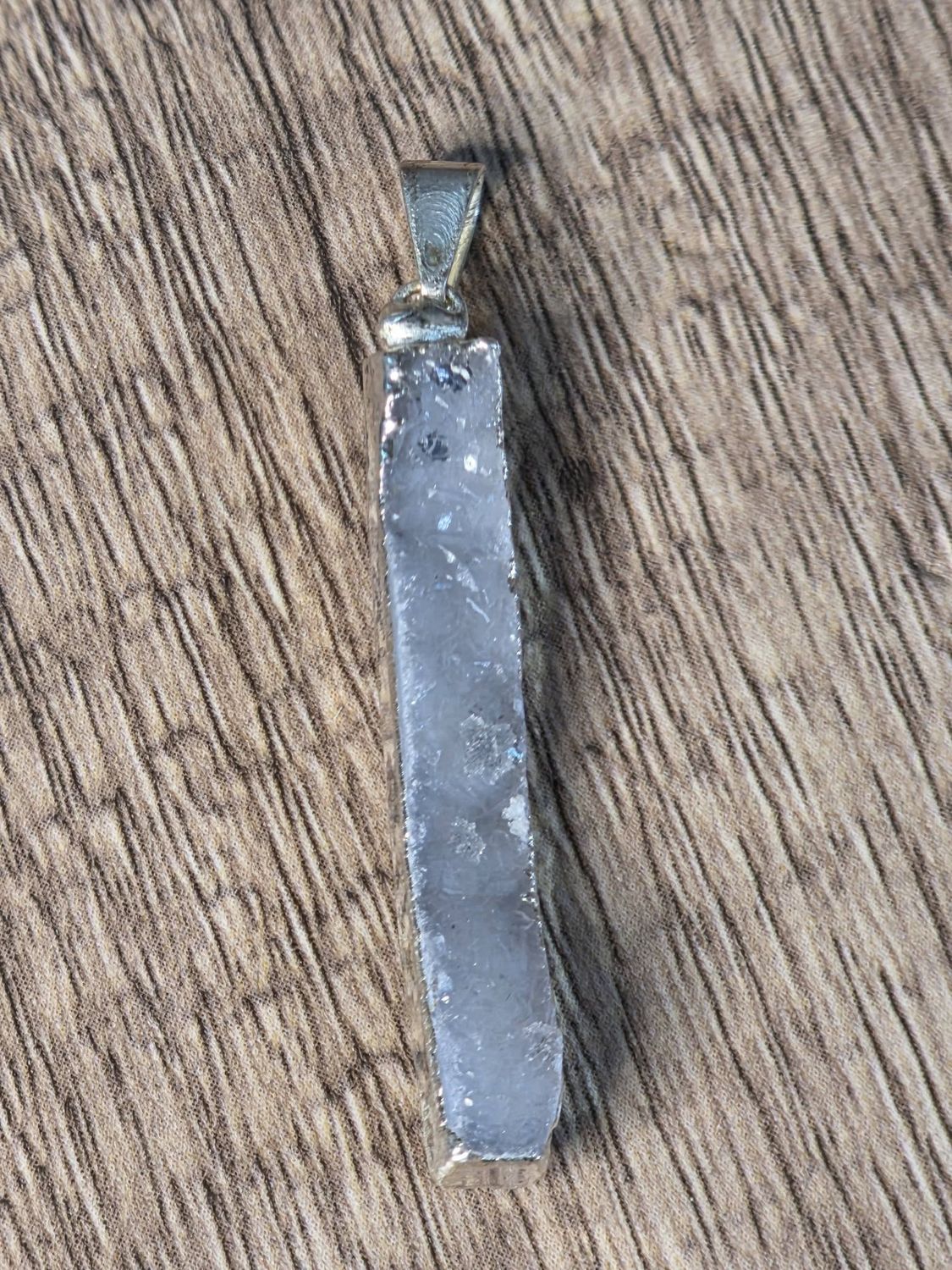 Druzy bar pendant