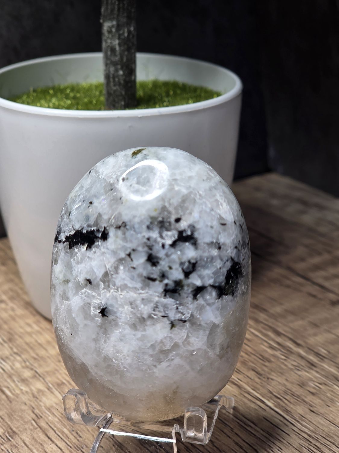 Rainbow Moonstone, palmstone #1