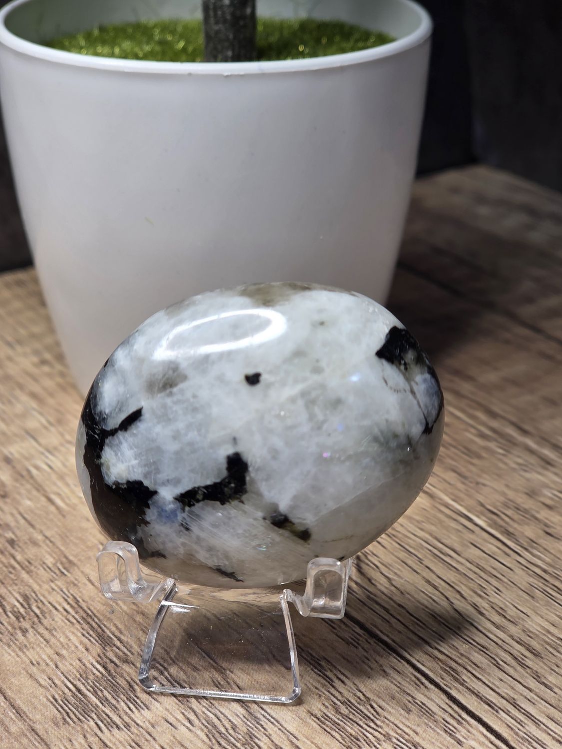 Rainbow Moonstone, palmstone #2