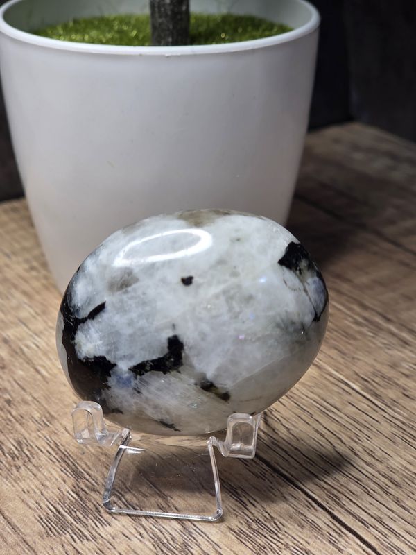 Rainbow Moonstone, palmstone #2