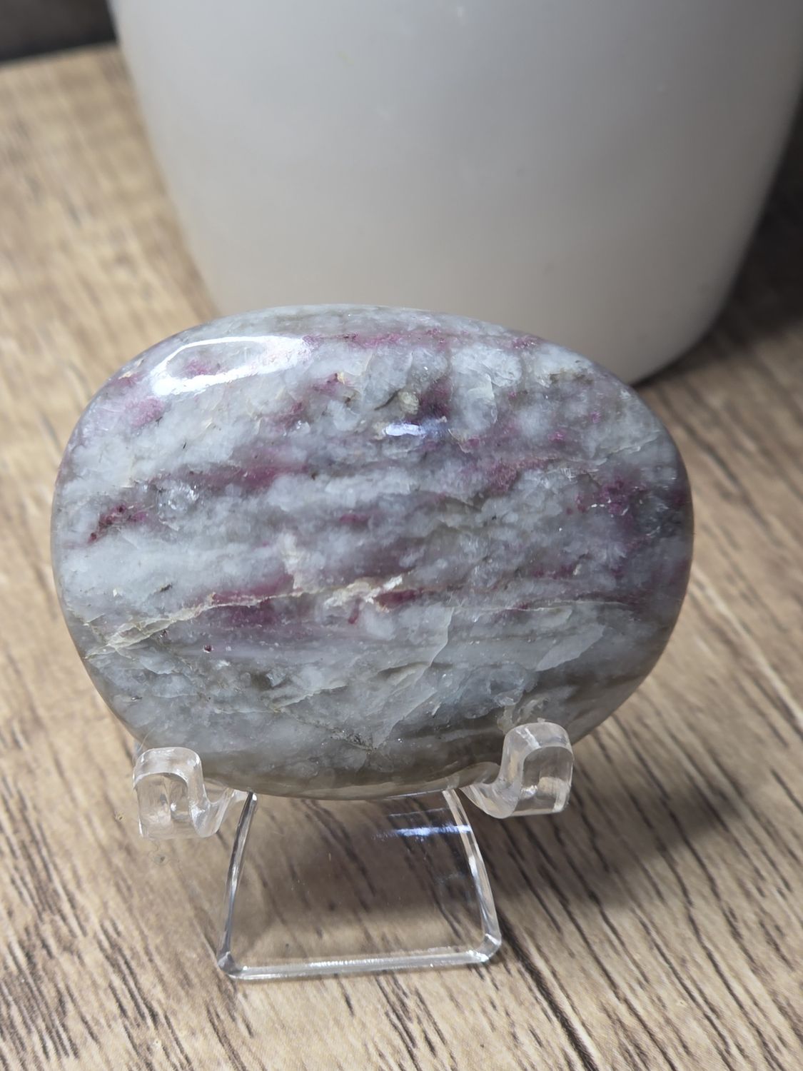 Pink Tourmaline, palm stone #2