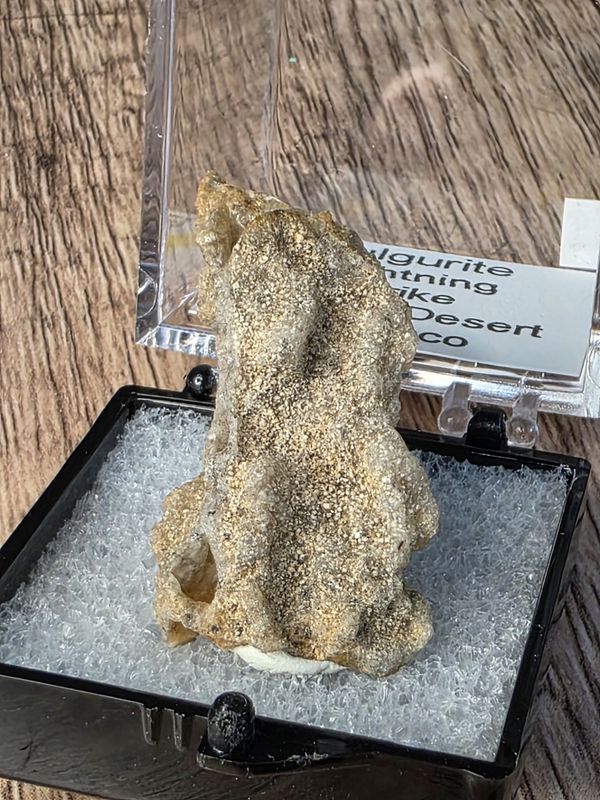 Fulgurite, Lightning Strike Stone in "perky box"