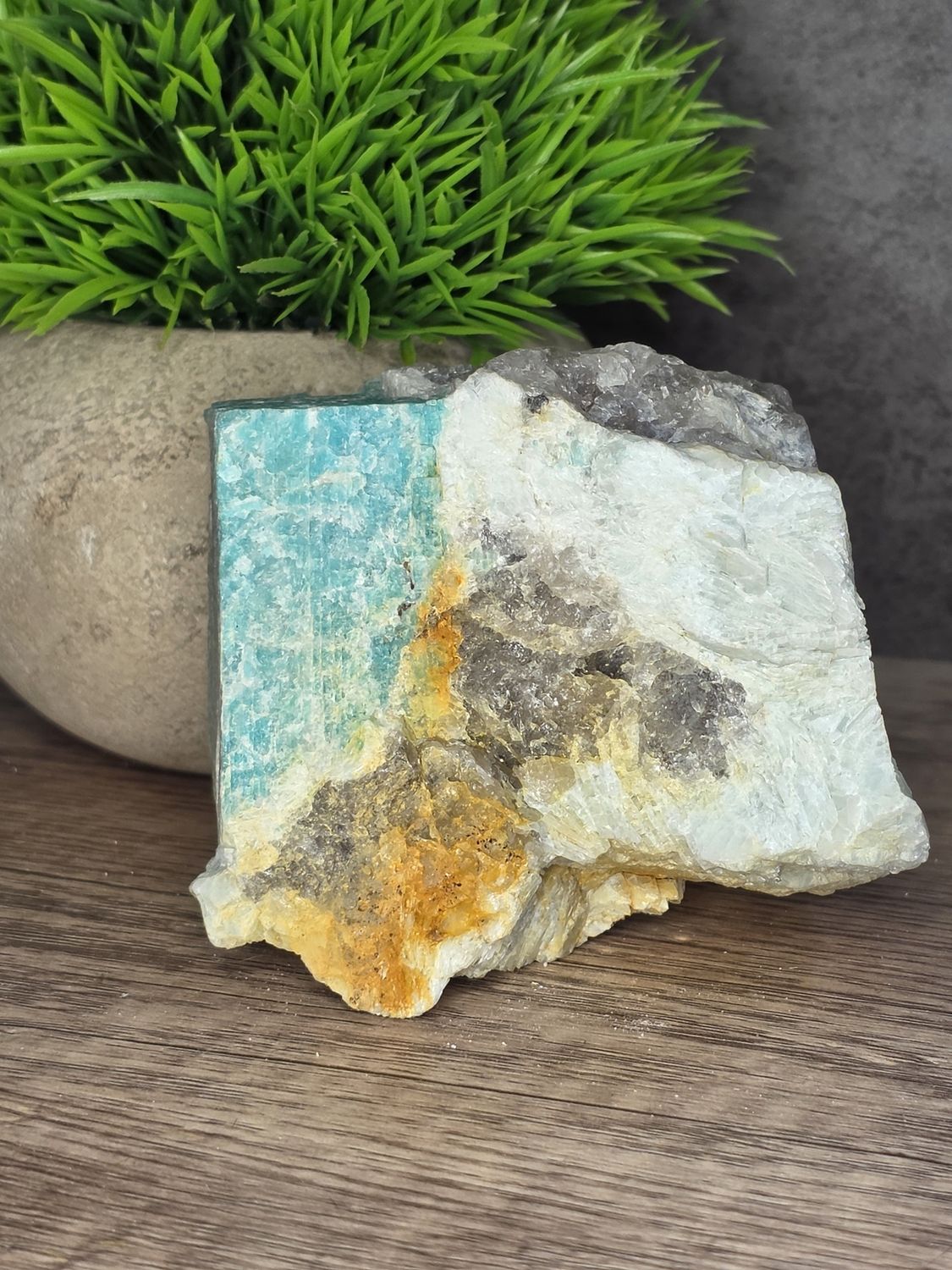 Amazonite w/Feldspar &amp; Quartz